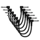 Heams Professional 6 Pack of 6 Inch Guitar Patch Cable, Noise 6 Inch, Black 