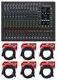 Mackie ONYX16 16-Channel Mixer w/ Multi-Track USB/3-Band EQ+Bluetooth+XLR Cables
