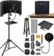 Dmsky Microphone Isolation Shield with Pop Filter & Tripod Stand, Stand-L 