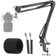 MXL 770 990 Microphone Stand with Pop Filter - Mic Suspension Boom Arm Stand ...