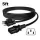 5ft UL AC Power Cord Cable For Technical Pro MM3000 Powered Microphone Mixer Amp