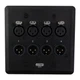 SoundTools WallCAT 2 Gang Wall Panel with 4 Female and 4 Male XLR to RJ45