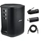 Bose S1 Pro+ Portable Wireless PA System with Bluetooth, Black, Bundle with 1/4"