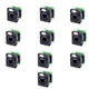 10 Neutrik RJ45 Ethercon Ethernet Pass-Through Panel Mount Connectors - Black
