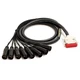 Mogami Gold DB25 to XLRM (Male) 8-Channel Analog Snake Cable, 10-Foot 10' 10ft