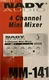 Nady - MM-141 - 4-Channel Mini Mixer