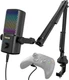 Gaming Mic Compatible with Xbox, RGB Streaming Boom Mic with 30H Battery Life, L