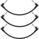 3 Pack 12 Inch Patch Cables - Black Effect Cables, Right Angle 1/4" TS Guitar...