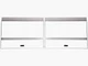 H2Pro 48X18 Glass Canopy 2 Piece Set for 75/90/110 Gallon Aquarium Fish Tank (22