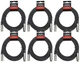 6 Pack Strukture XLR - 20' Pro Series 7 MM Microphone Cable, PRO20M7-6PK