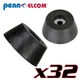 32 Pack Penn Elcom F1615 Rubber Cabinet Foot 1.7" Dia. x 0.75" H Heavy-duty