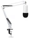 YOUSHARES White Mic Stand with Pop Filter - Foam 