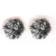 ZRAMO 2 Packs Professional Outdoor Furry Windscreen Lavalier Microphone White 
