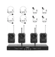 Phenyx Pro Wireless Microphone System, 4-Channel Wireless Mic Set w/ 4 Bodypa&hellip;