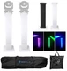 2) Rockville RTP32W Totem Moving Head Light Stands+Black+White Scrims+Carry Bags