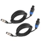 HBU Pack of 2 10 Feet SpeakOn to XLR Cables - 2pcs 10Ft. Audio Jack Speak-On ...
