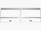 H2Pro 48x18 Glass Canopy 2 Piece Set for 75/90/110 Gallon Aquarium Fish Tank ...