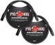 2PK PHM3 Tour Grade Mic Cable XLR 3FT Professional Audio Speaker Cables