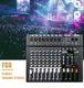 Depusheng FG8 8 Channel Sound Mixer Audio Mixing Console 48V Phantom Power Black