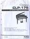 Yamaha CLP-175 Clavinova Digital Piano Original Overall Circuit Diagram Sheets