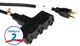 Pro Co E123-50PB 12-gauge NEMA 5-15P to 3 NEMA 5-15R Power Extension Cord (2