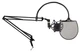 Rockville Microphone Boom Arm Studio Podcast Mic Stand+Pop Filter+Shockmount