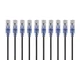 Monoprice SlimRun Cat6A 10 Pack Ethernet Patch Cable 0.5 Feet Black Snagless
