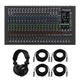 Mackie Onyx 12-Channel Premium Analog Mixer with Multi-Track USB, Bundle with TA