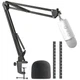 SUNMON Blue Yeti Microphone Boom Arm Stand with Pop Filter, Compatible with B...