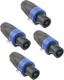 4PC NL4FX NL4FC 4Pole Locking SpeakON Cable Connector Replacement for Neutrik