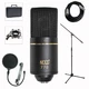 770 Professional Studio Condenser Mic + Mic Stand + Pop Filter + XLR Cable Bu...