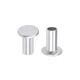 uxcell 200 Pcs 4mm x 8mm Aluminum Flat Head Semi-Tubular Rivets Silver Tone