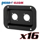 16 Penn Elcom D0604K Dish for 2 Neutrik D/Speakon NL2/NL4 3-1/2" x 5-1/8"Black