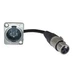 2ft Pigtail: XLR Male Panel Mount to XLR Female Plug (Black) No Solder Instal...