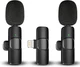 Professional Wireless Lavalier Lapel Microphone for iPhone iPad, Mini Lapel Mics