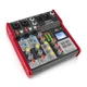 PYLE Studio Audio Sound Mixer Board - 4 Channel Bluetooth Compatible Red 