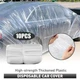 New Disposable Transparent Dustproof Rainproof Paint Dustproof PE Film Car Cover
