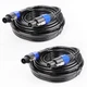 HBU Packs of 2 SpeakOn Extension Cable 50 Feet - Full Shield Pro Speak-On Male t