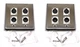 (2) Two Four XLR Double Wall Plates w/ Neutrik 2 Male + 2 Female Stainless Steel