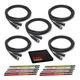 Hosa XLR-110 Balanced XLR Cable (10 Feet) (5-Pack) Bundle with  Cable Ties