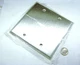 MULBERRY USA NEW 2 GANG FLUSH BLANK BRUSHED STAINLESS STEEL 4-1/2" SQ W/ SCREWS