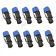 4Pole Speakon Twist Lock Plug with Neutrik NL4FC NL4FX NLT4X Audio Speaker Cable