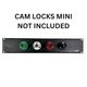LASE 2U:CLM4 for 4 MINI CAM LOCK FEMALE Heavy Duty 12 GA RACK  PANEL 19" x 3.5"
