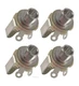 (4 PACK) SWITCHCRAFT L12B Long Bushing 1/4" TRS / Stereo Chassis Mount Jack