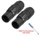 (2) Two Genuine NEUTRIK NAC3M-TRUE1-S PowerCON True 1 Male Connector IP65