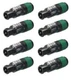 8) NEUTRIK NL4FXX-W-S 4-Pole SPEAKON Locking Cable Mount Connector