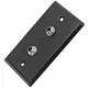 Seismic Audio Black Stainless Steel Wall Plate - Dual 1/4" TS Mono Jacks