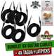 FAT TOAD 20FT Guitar Cables 6 Pack Bundle & 4x BLACK MOUNTAIN Tagua Guitar Picks