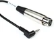Hosa XVM-101F Camcorder Mic Cable, XLR Female to Right-Angle 3.5mm TRS, 1ft