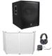 JBL Pro JRX218S 1400 Watt 18" Passive Subwoofer DJ Sub+Facade+Headphones